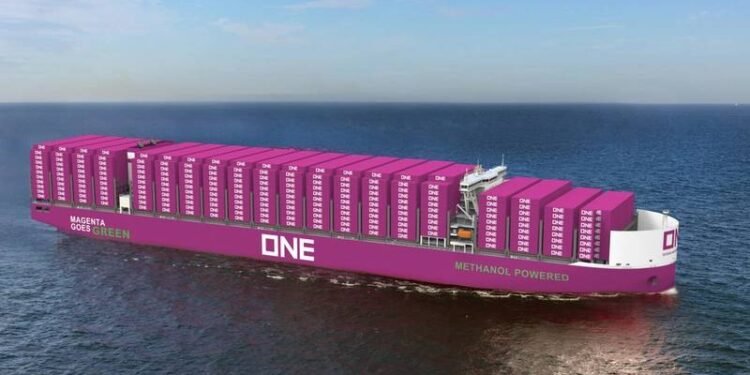 ONE Orders 12 Methanol Dual-Fuel Containerships