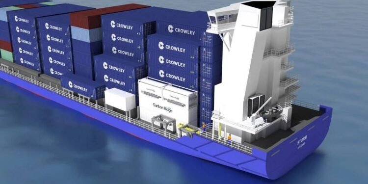 Crowley to Pilot Carbon Ridge's Onboard Carbon Capture Technology