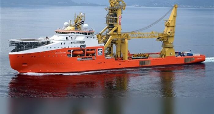 The Normand Maximus is the largest vessel in the Solstad Offshore fleet