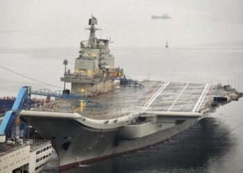 China's first aircraft carrier seen in photo Credit: REUTERS/STRINGER