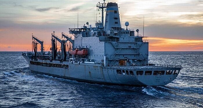 USNS Kanawha (T-AO 196) seen in the Atlantic