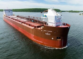 Mark W. Barker is believed to be the first ship for U.S. Great Lakes service built on the Great Lakes since 1983.
