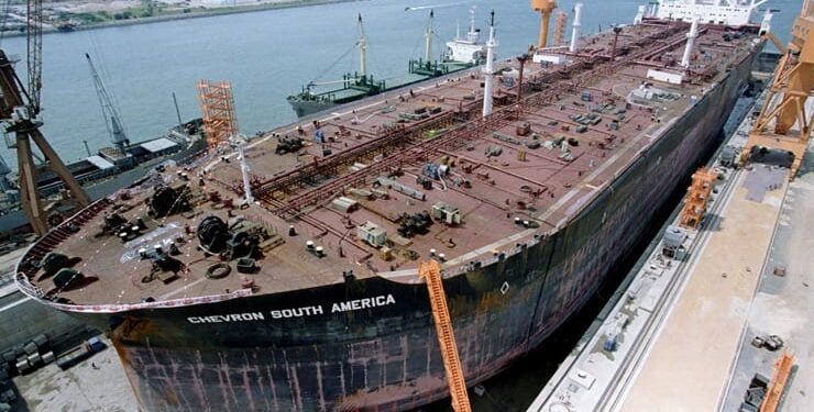 chevron south america ulcc jurong shipyard drydock