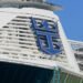 Royal Caribbean logo on ship