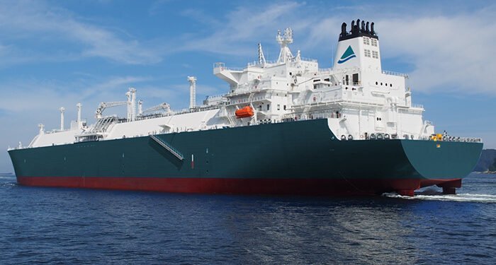 LNG carrier in Seapeak Livery