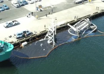 Pioneering Crab Boat F/V North American Sinks at the Pier