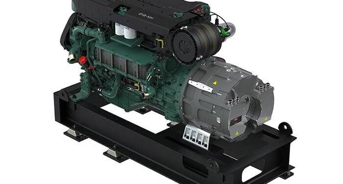 Variable speed marine generator set