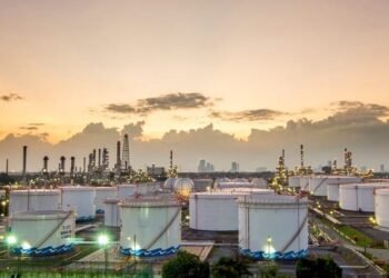 refinery-at-sunset