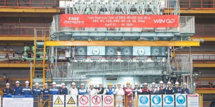 WinGD’s Short-Stroke Engine Passes Shop Test
