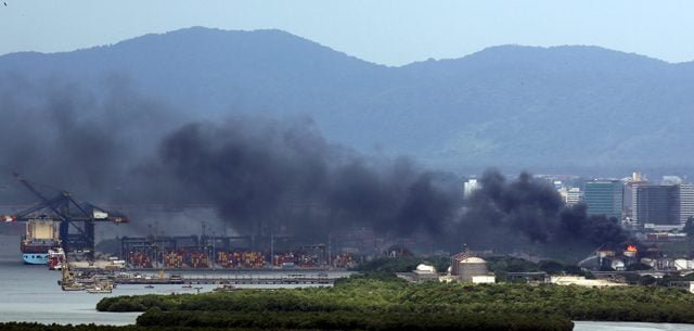 santos port fire