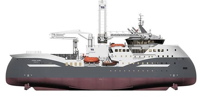 Profile view of SOV with Ampelmann system
