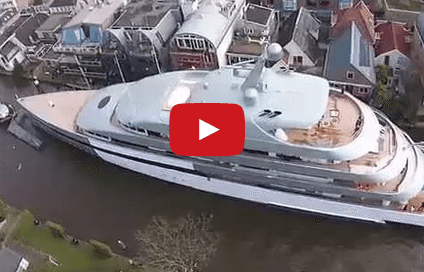 WATCH: Superyacht Dwarfs Small Dutch Town
