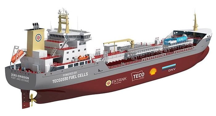 hydrogen fuel cell powerHy-Ekotank concept shiped