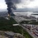 Fuel Storage Tanks on Fire Near Port of Santos, Brazil Fuel Storage Tanks on Fire Near Port of Santos, Brazil