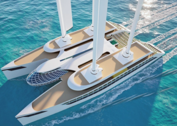 YSA Design Unveils Sail Powered Cruise Ship Catamaran
