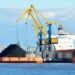 coal barge loading dry bulk